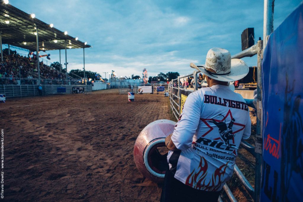 Wisconsin Rodeo Bull Riding and Barrel Racing into the Night