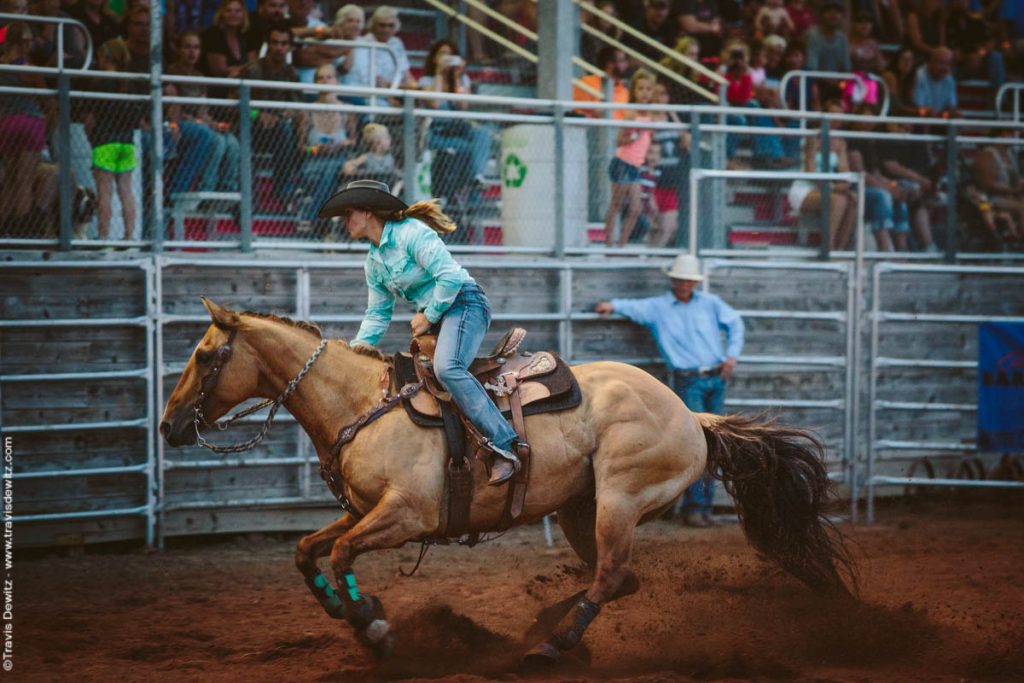 Wisconsin Rodeo Bull Riding and Barrel Racing into the Night