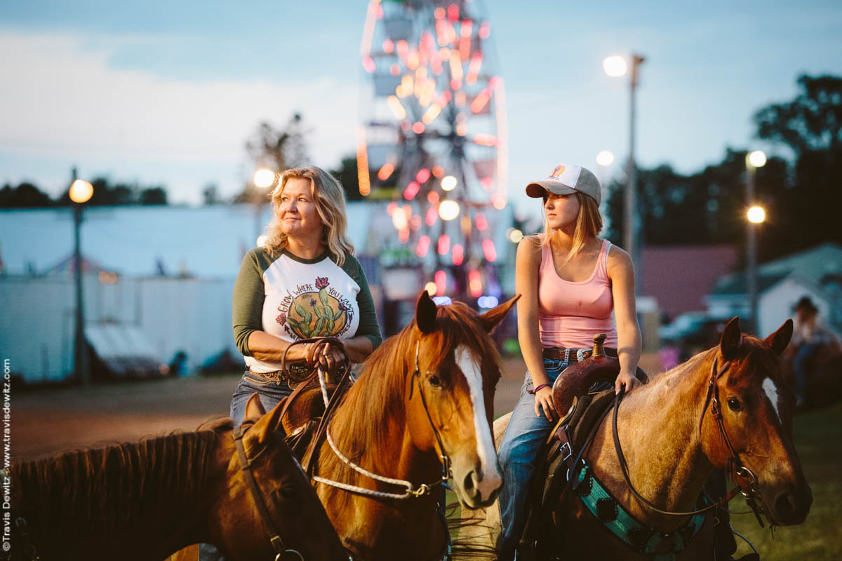 Wisconsin Rodeo Bull Riding and Barrel Racing into the Night